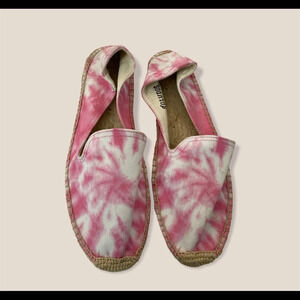 Soludos Tye Dyed Pink Casual Fun Summer Footwear Espadrille Size 9 Brand New